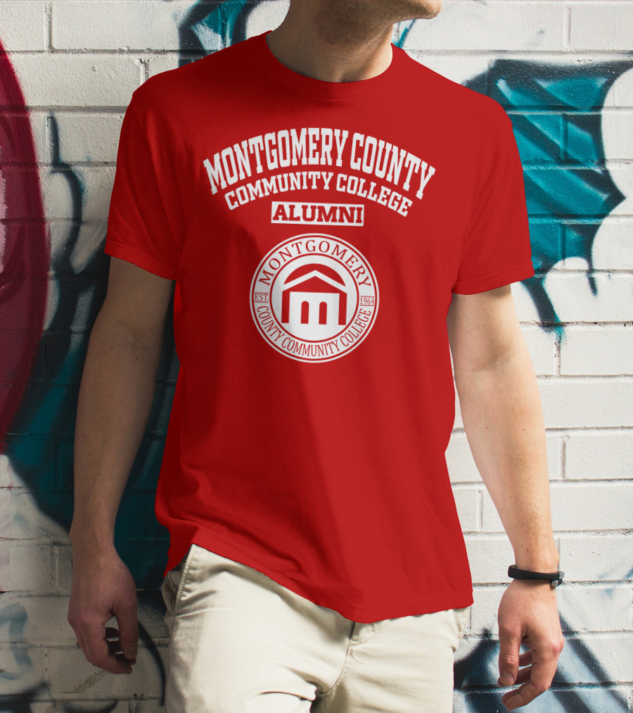 Montgomery County Community College Alumni EST 1964 Red Seal T-Shirt