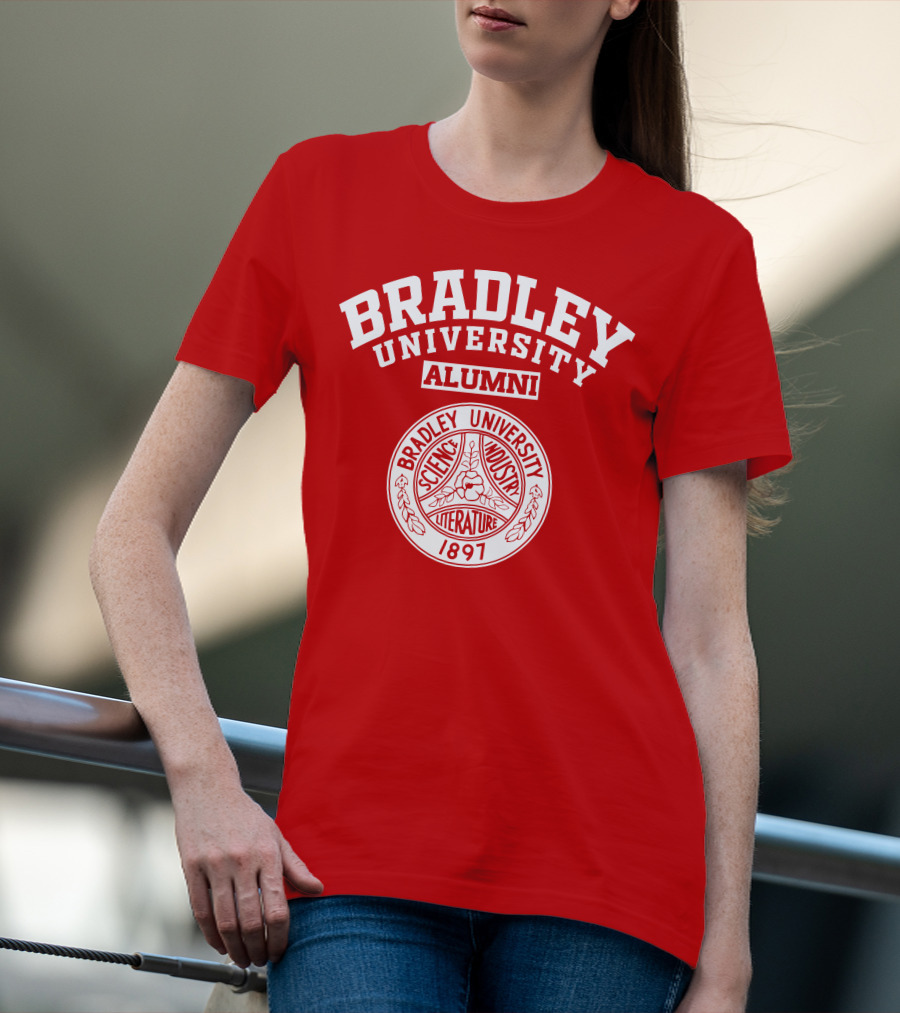 Bradley University Alumni Seal 1897 Science Industry Literature T-Shirt