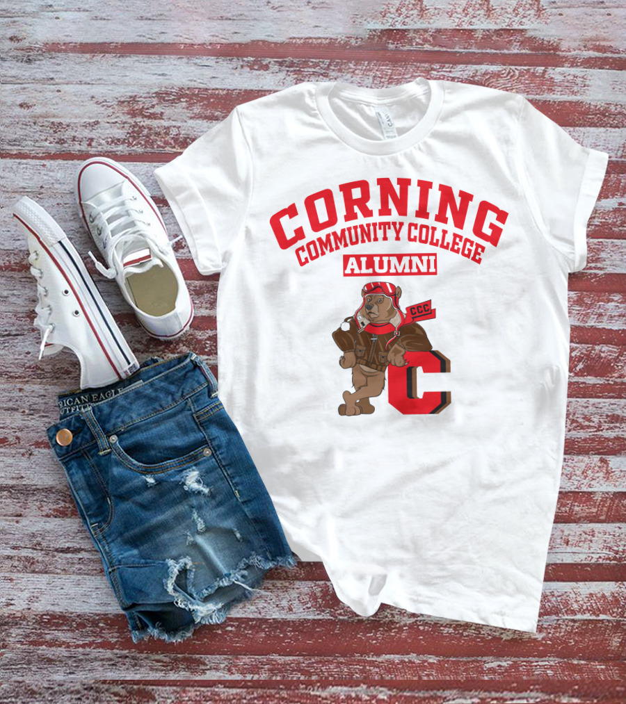 Corning Community College Alumni Bear Mascot CCC T-Shirt