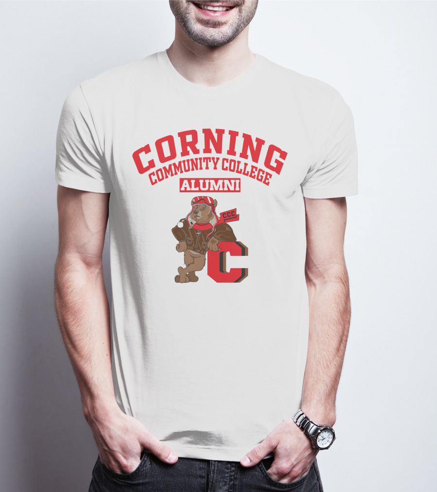 Corning Community College Alumni Bear Mascot CCC T-Shirt