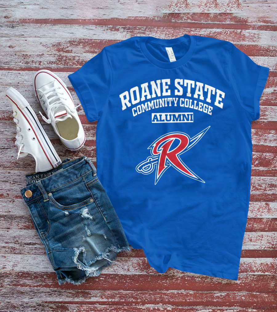 Roane State Community College Alumni With Red R Logo And Sword T-Shirt