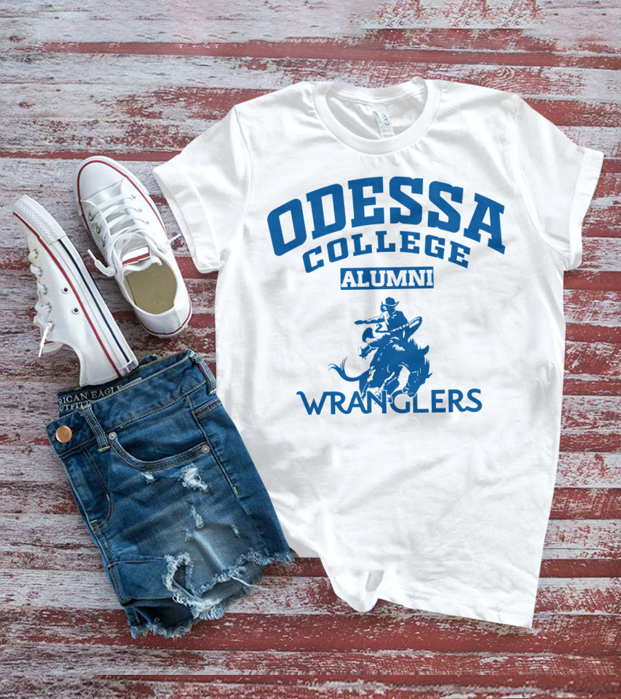 Odessa College Alumni Wranglers Cowboy Rider T-Shirt