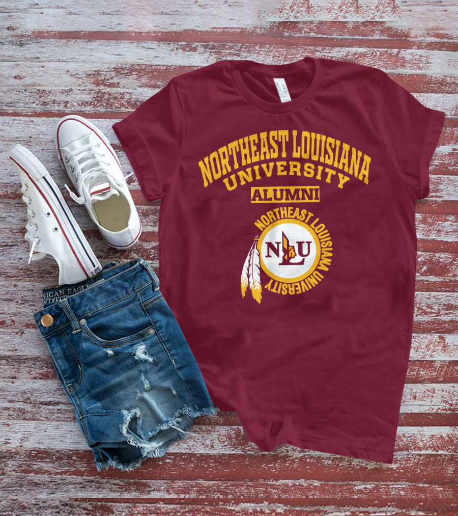 Northeast Louisiana University Alumni NLU Logo With Feathers T-Shirt