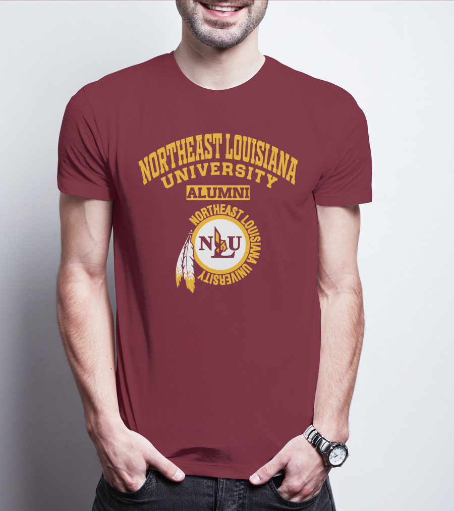 Northeast Louisiana University Alumni NLU Logo With Feathers T-Shirt