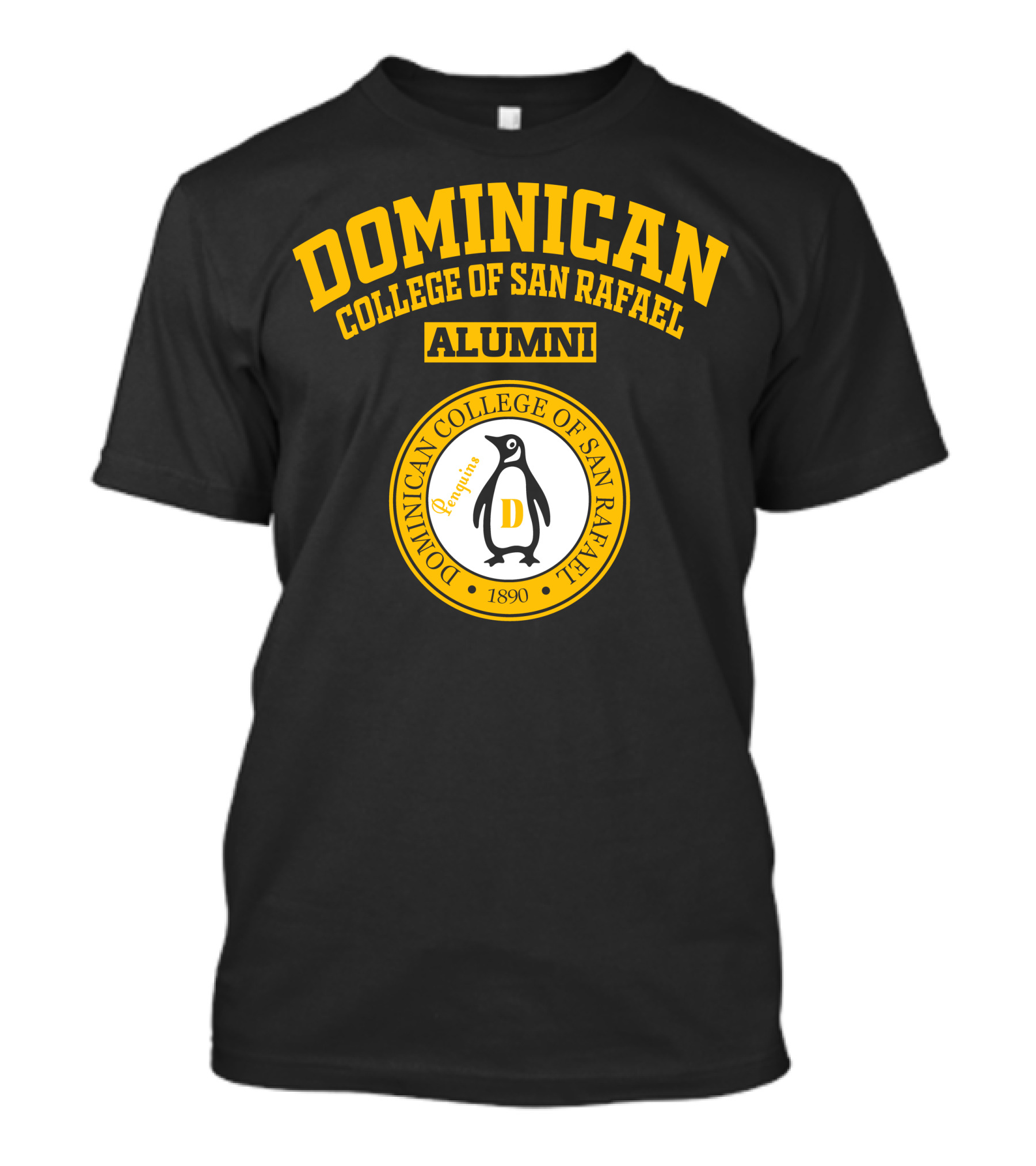 Dominican College Of San Rafael Alumni 1890 Penguins T-Shirt