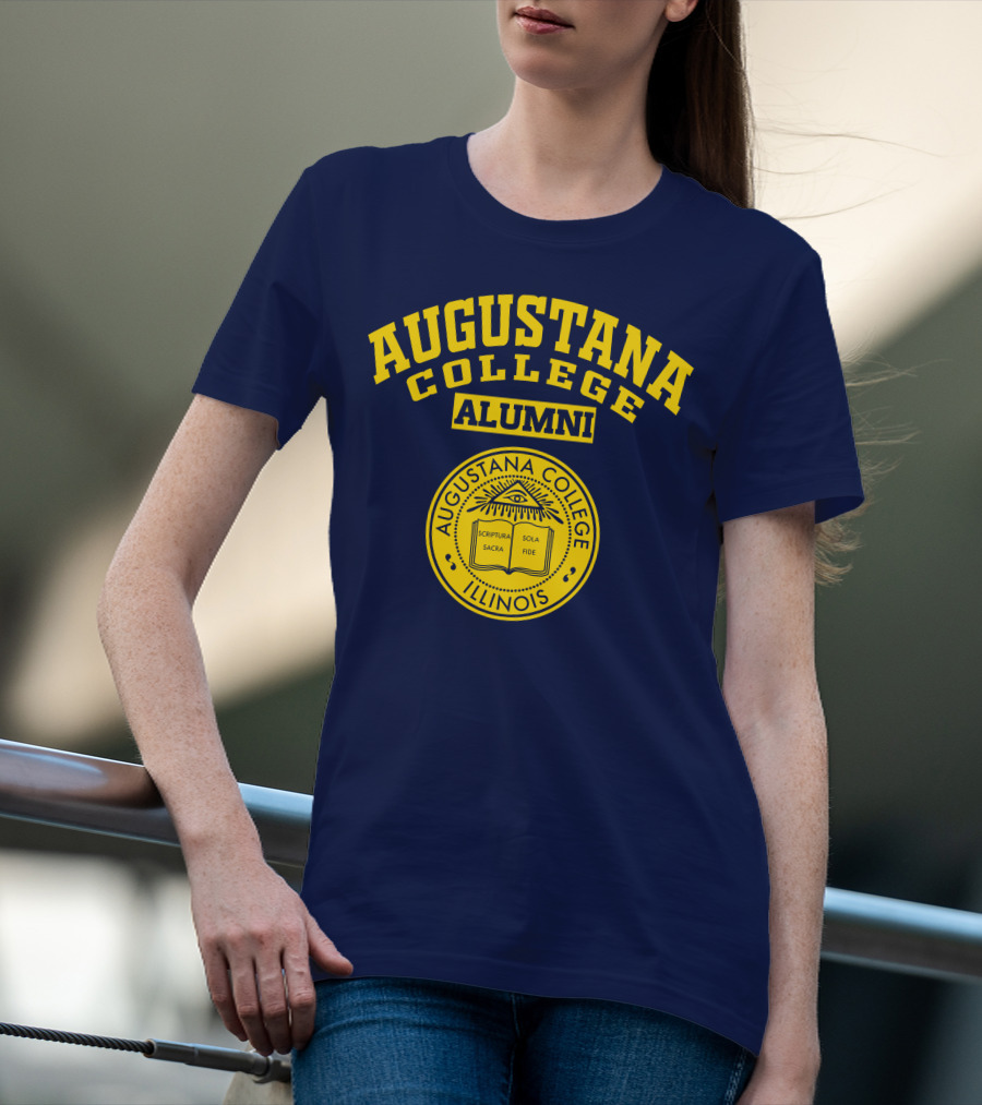 Augustana College Alumni Illinois Seal Scriptura Sacra Sola Fide T-Shirt