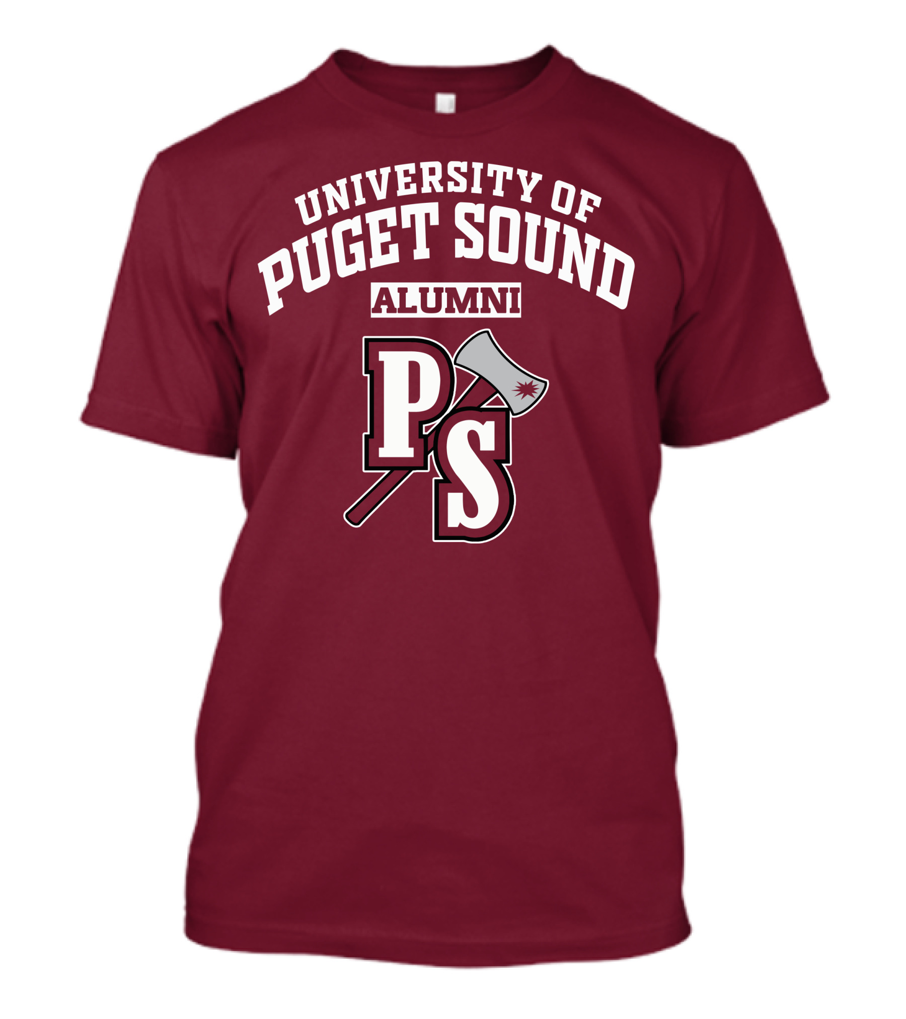 University Of Puget Sound Alumni PS Logo Axe T-Shirt