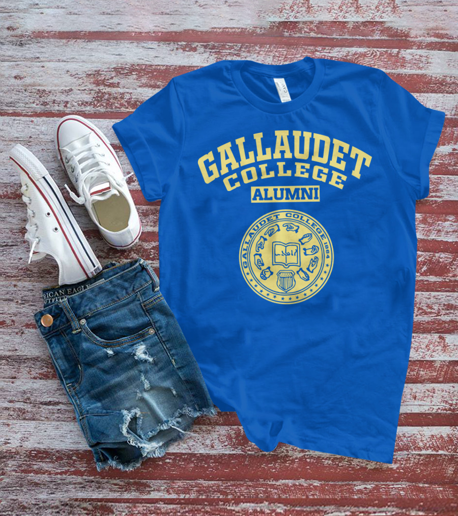 Gallaudet College Alumni 1864 Seal With Sign Language Symbols T-Shirt