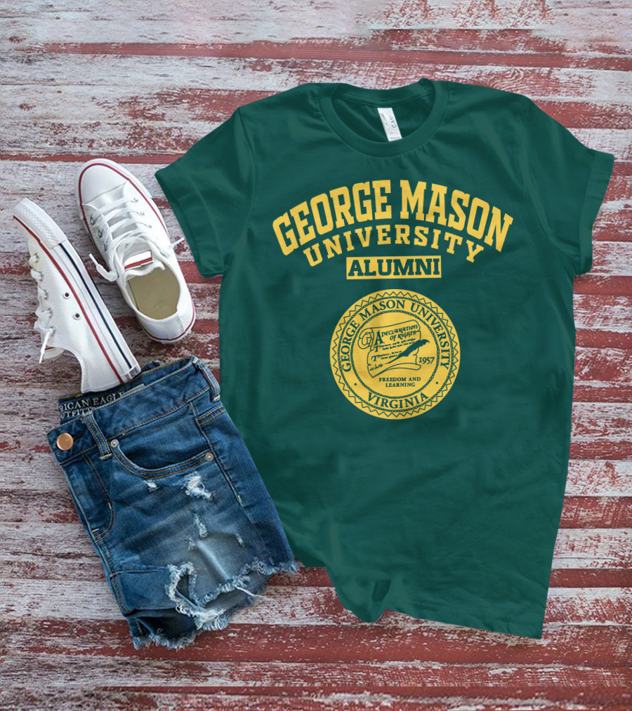 George Mason University Alumni Freedom And Learning Seal Virginia 1957 T-Shirt