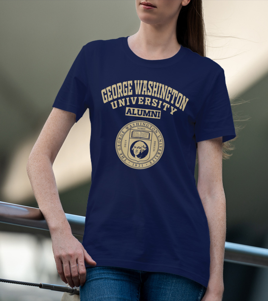 George Washington University Alumni 1821 Seal Nobis Deus Fiducia T-Shirt