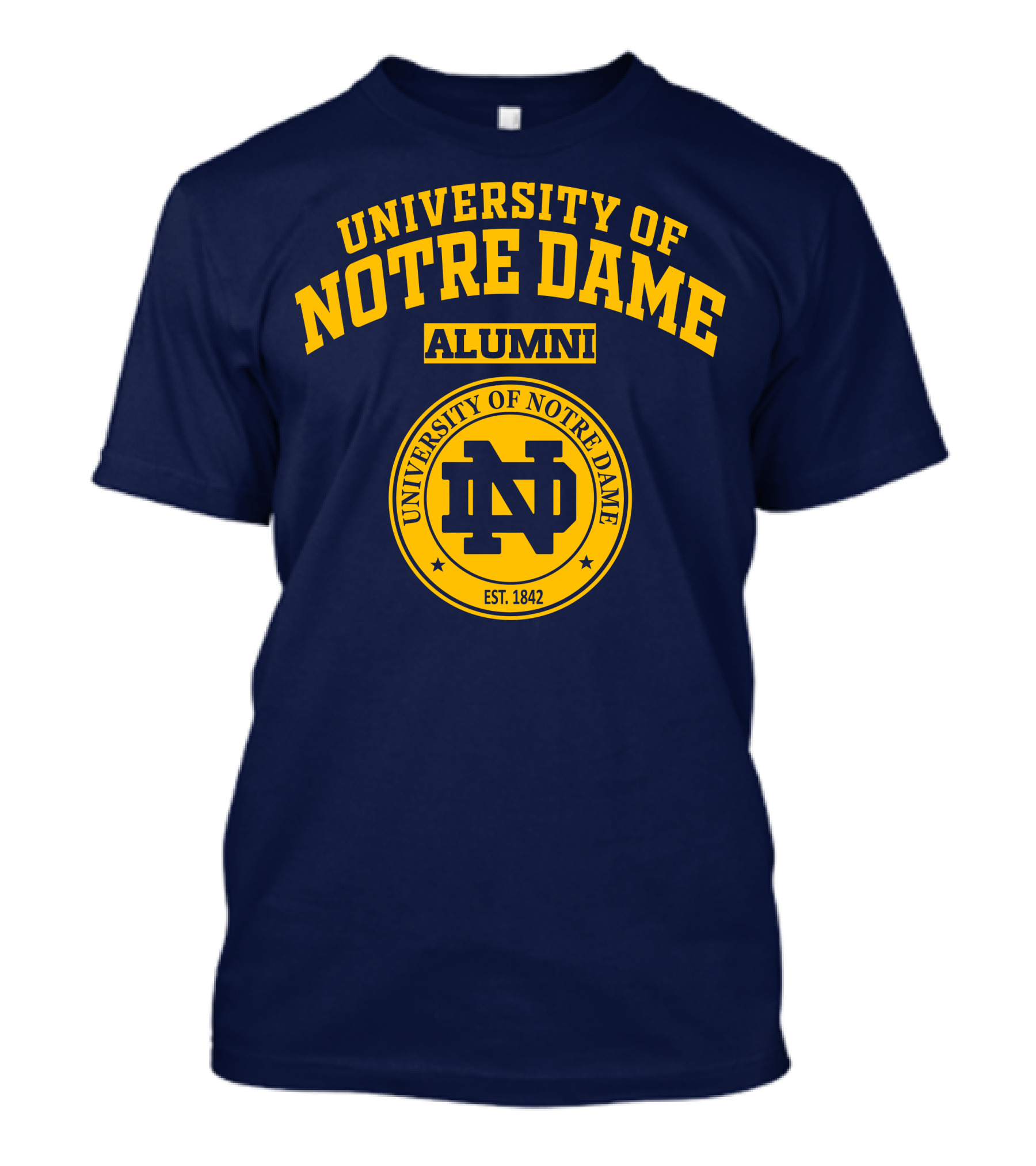 University Of Notre Dame Alumni Logo EST. 1842 T-Shirt