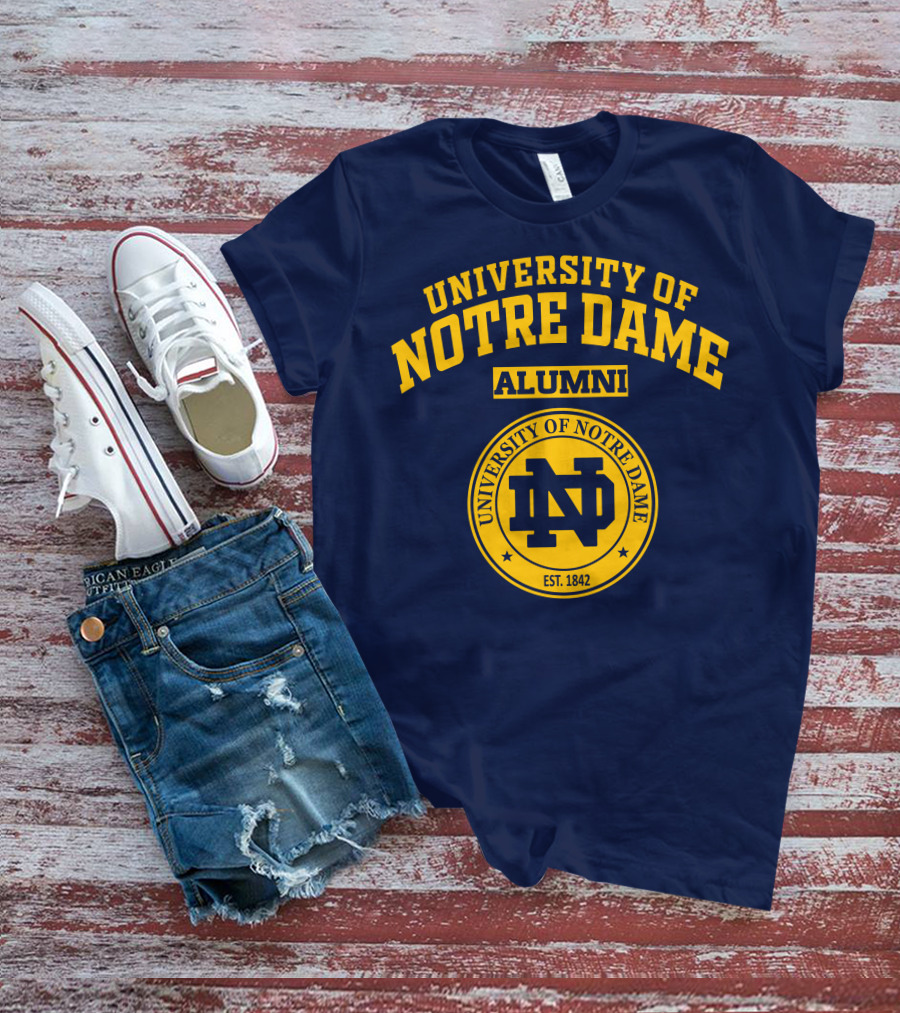 University Of Notre Dame Alumni Logo EST. 1842 T-Shirt