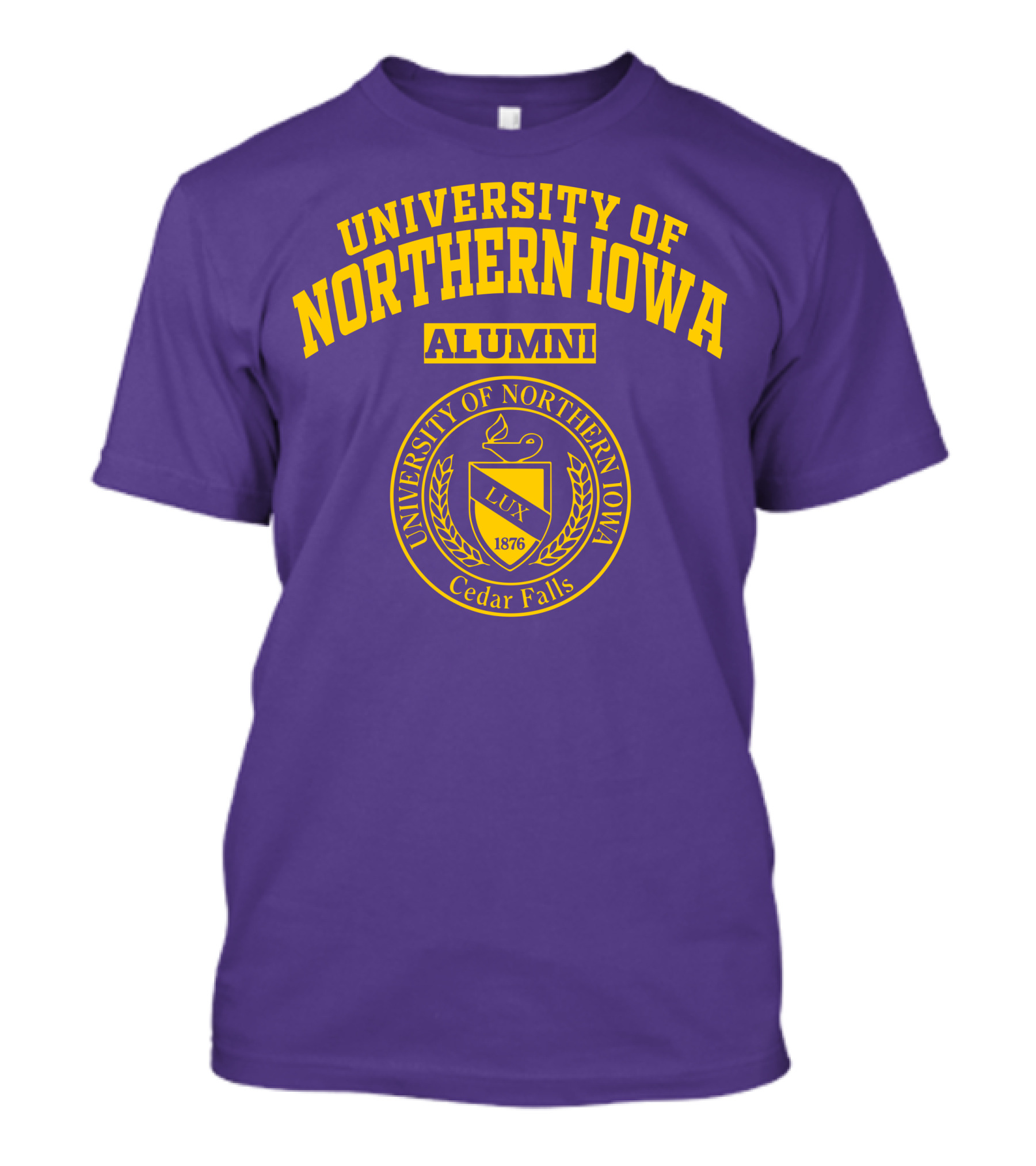 University Of Northern Iowa Alumni Cedar Falls 1876 Lux T-Shirt