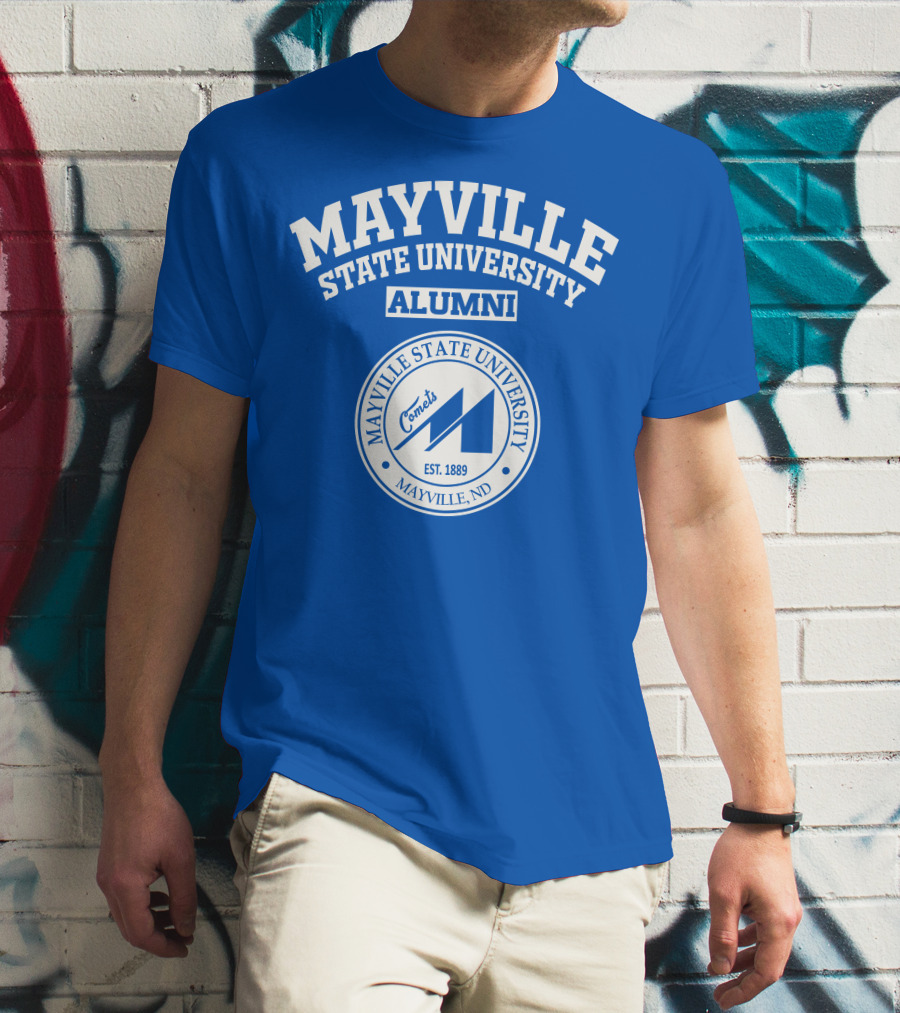 Mayville State University Alumni Comets Logo Est. 1889 Mayville ND T-Shirt