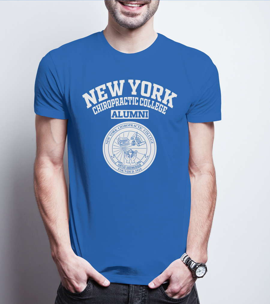 New York Chiropractic College Alumni Seal Founded 1919 Virtus Adimusque T-Shirt
