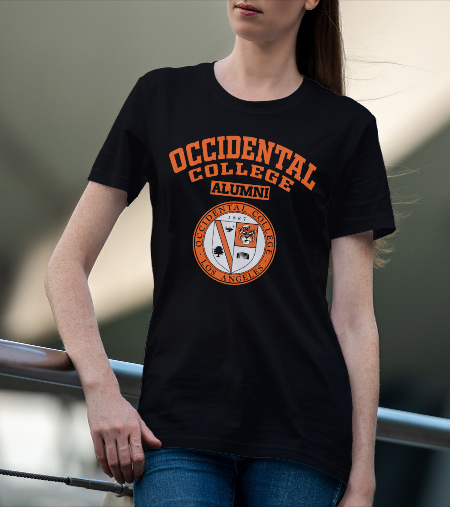 Occidental College Alumni Logo Seal Los Angeles Tiger 1887 T-Shirt