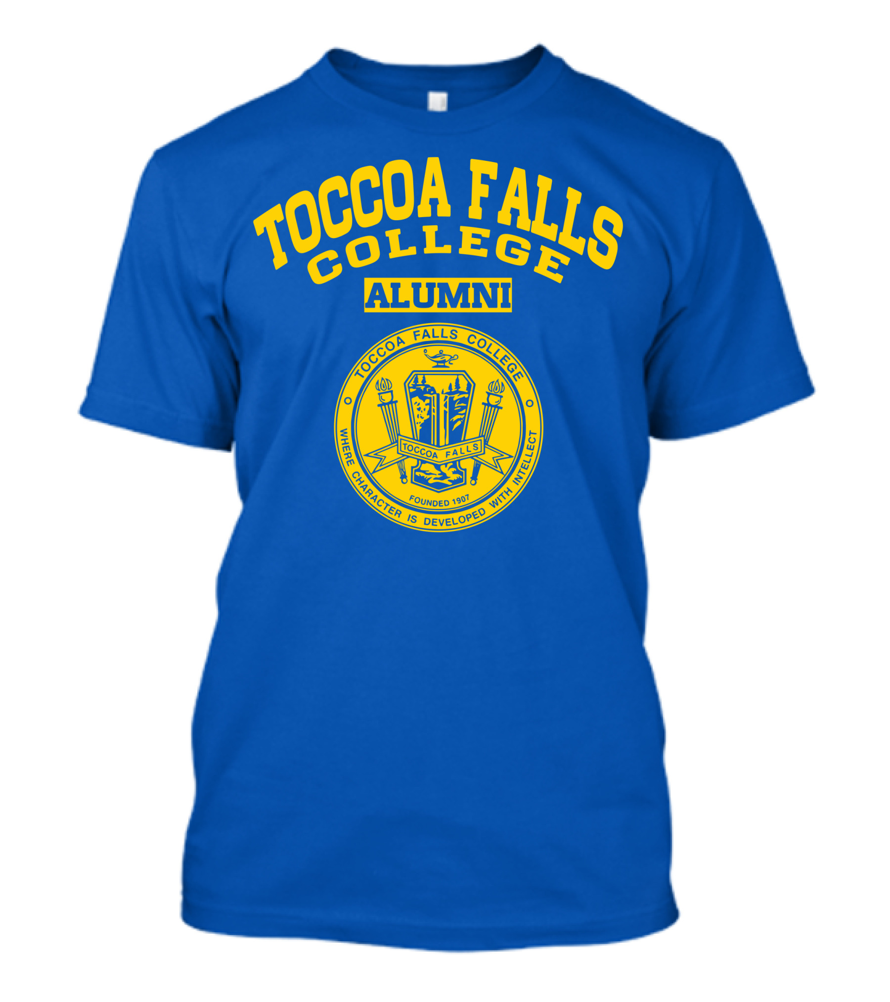 Toccoa Falls College Alumni Where Character Is Developed With Intellect Seal T-Shirt