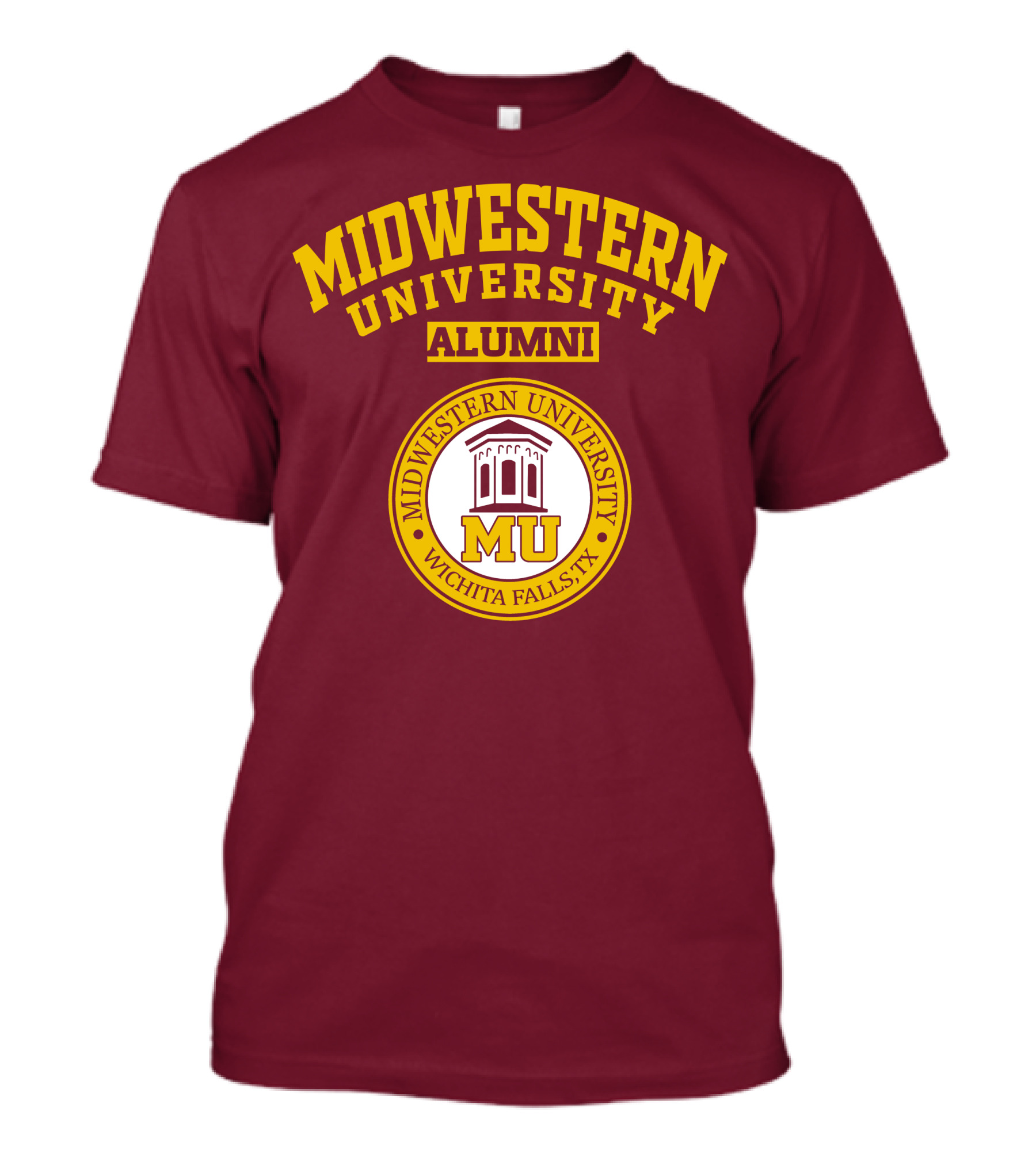 Midwestern University Alumni Badge Wichita Falls TX MU T-Shirt