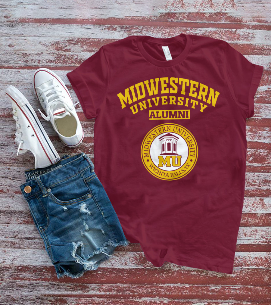 Midwestern University Alumni Badge Wichita Falls TX MU T-Shirt