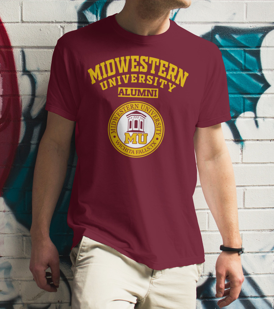 Midwestern University Alumni Badge Wichita Falls TX MU T-Shirt