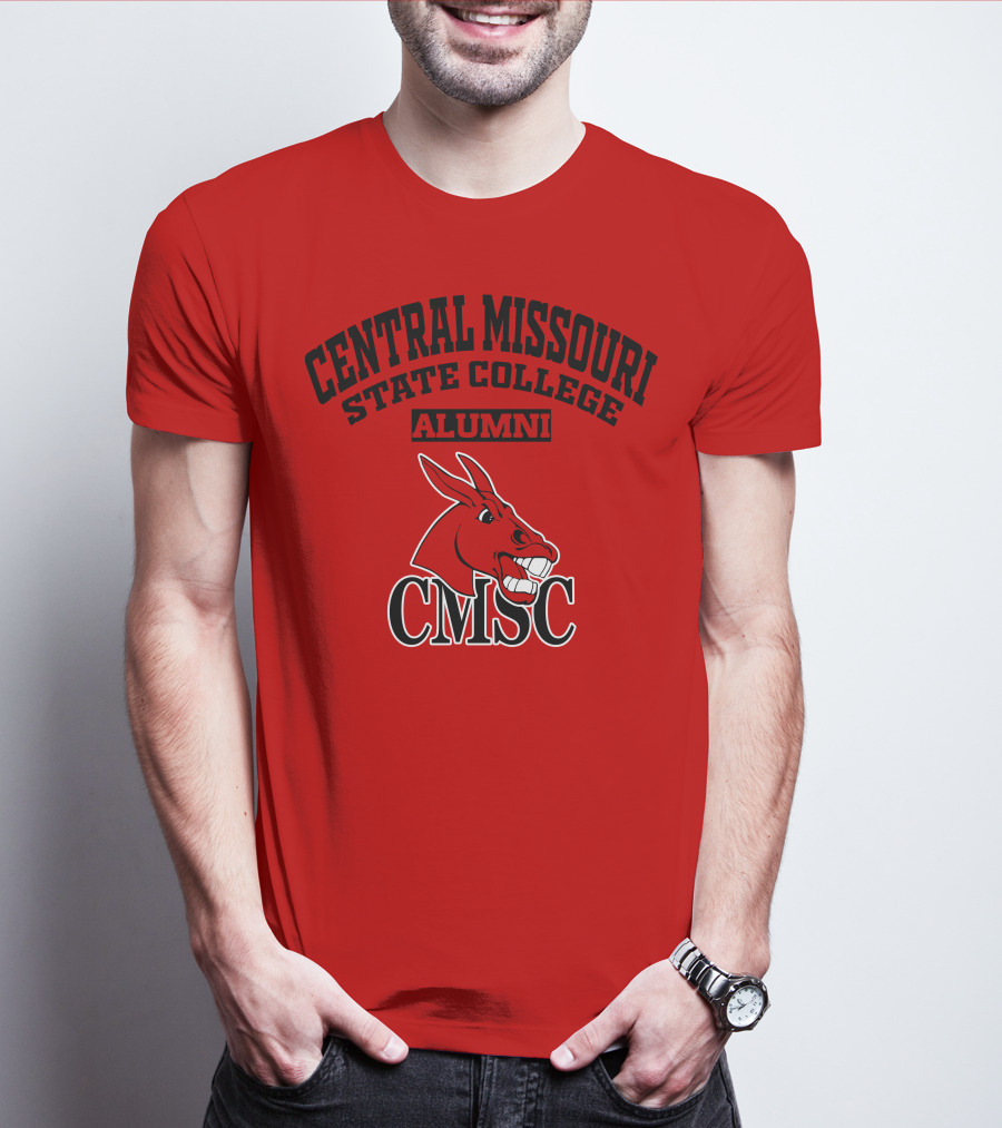 Central Missouri State College Alumni CMSC Red Mule T-Shirt
