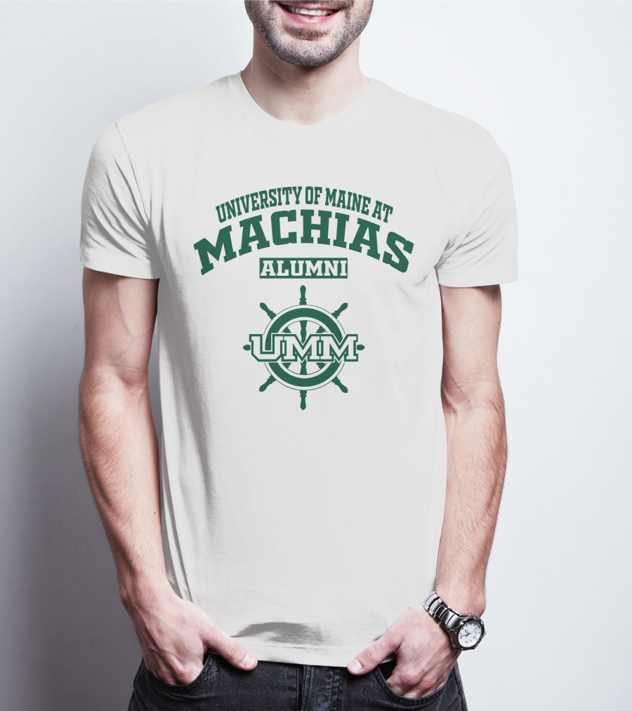 University Of Maine At Machias UMM Alumni Ship Wheel T-Shirt