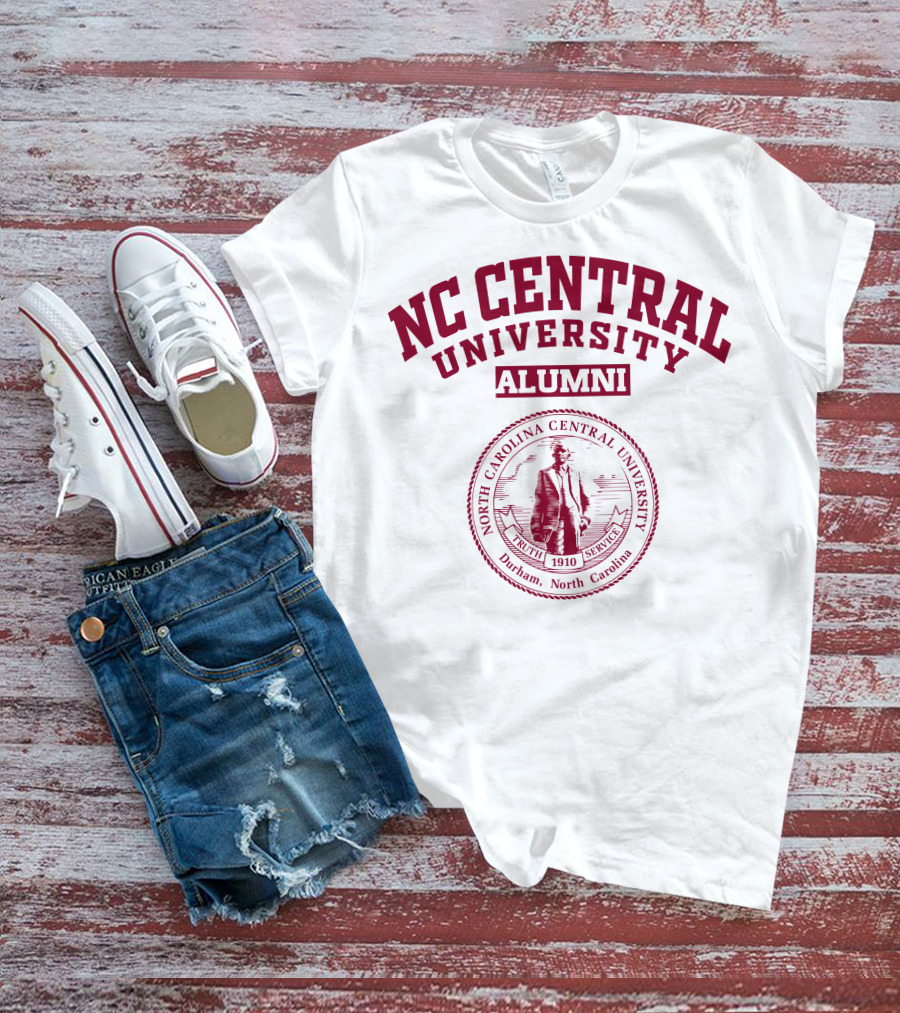 NC Central University Alumni North Carolina Central University Seal Durham 1910 Truth Service T-Shirt