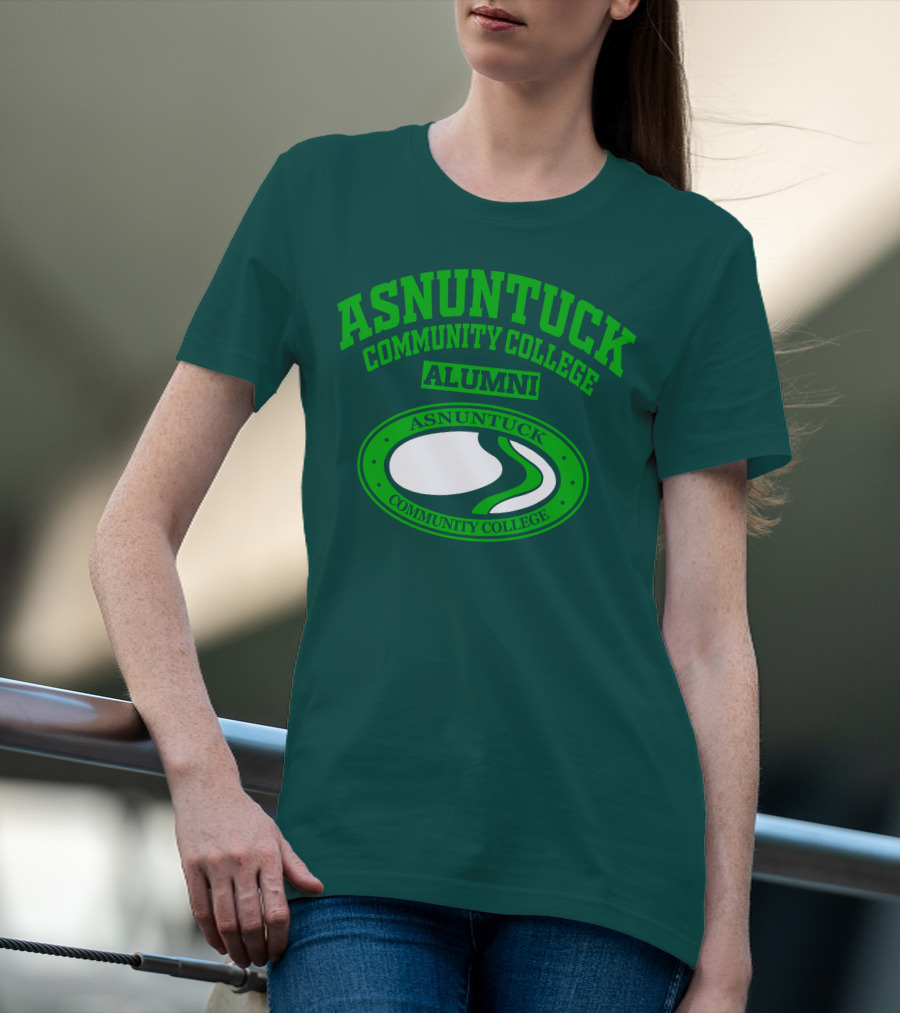Asnuntuck Community College Alumni With Oval Emblem T-Shirt