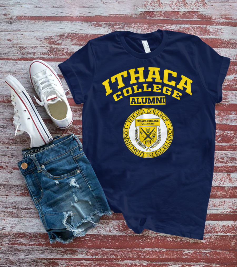 Ithaca College Alumni Commitment To Excellence Founded 1892 Emblem T-Shirt