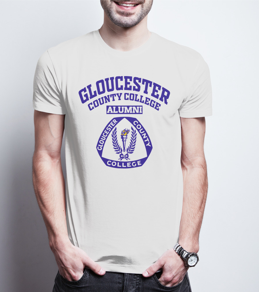 Gloucester County College Alumni Torch Laurel Emblem T-Shirt