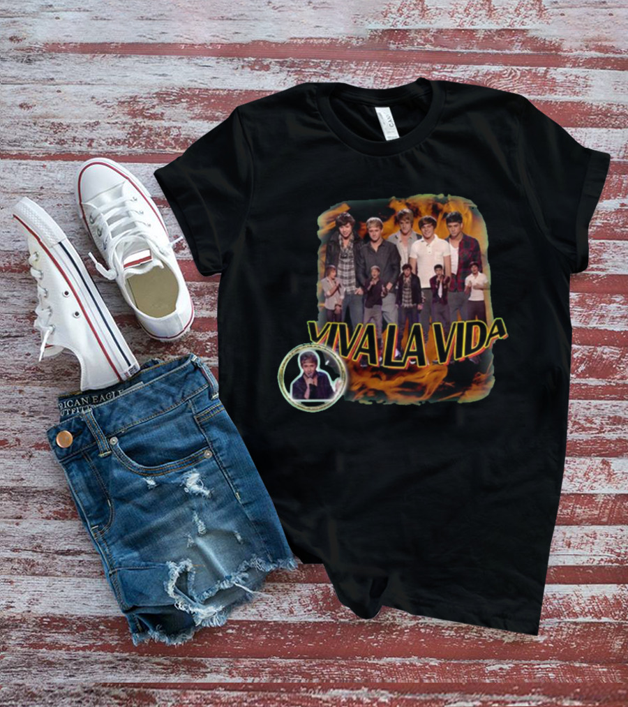 Keelybutler Sadstreet Viva La Vida Group Performance Flame Background T-Shirt