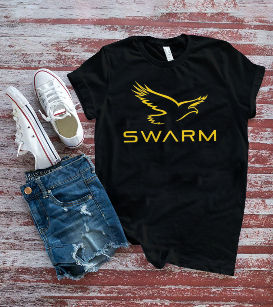 SWARM Hawk Logo Yellow Black T-Shirt