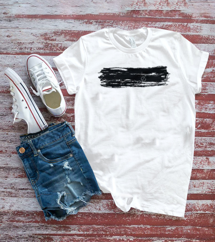 Teddysphotos Yellow Subtract Black Brushstroke Iconic T-Shirt