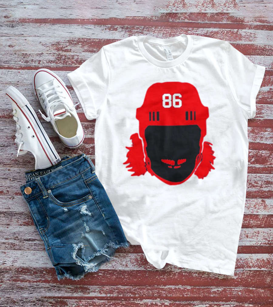 Spittin Chiclets Nj 86 Hockey Helmet T-Shirt