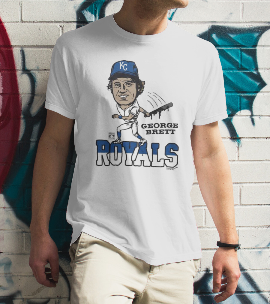 Royals George Brett KC Vintage Caricature T-Shirt
