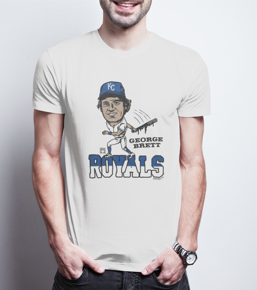 Royals George Brett KC Vintage Caricature T-Shirt