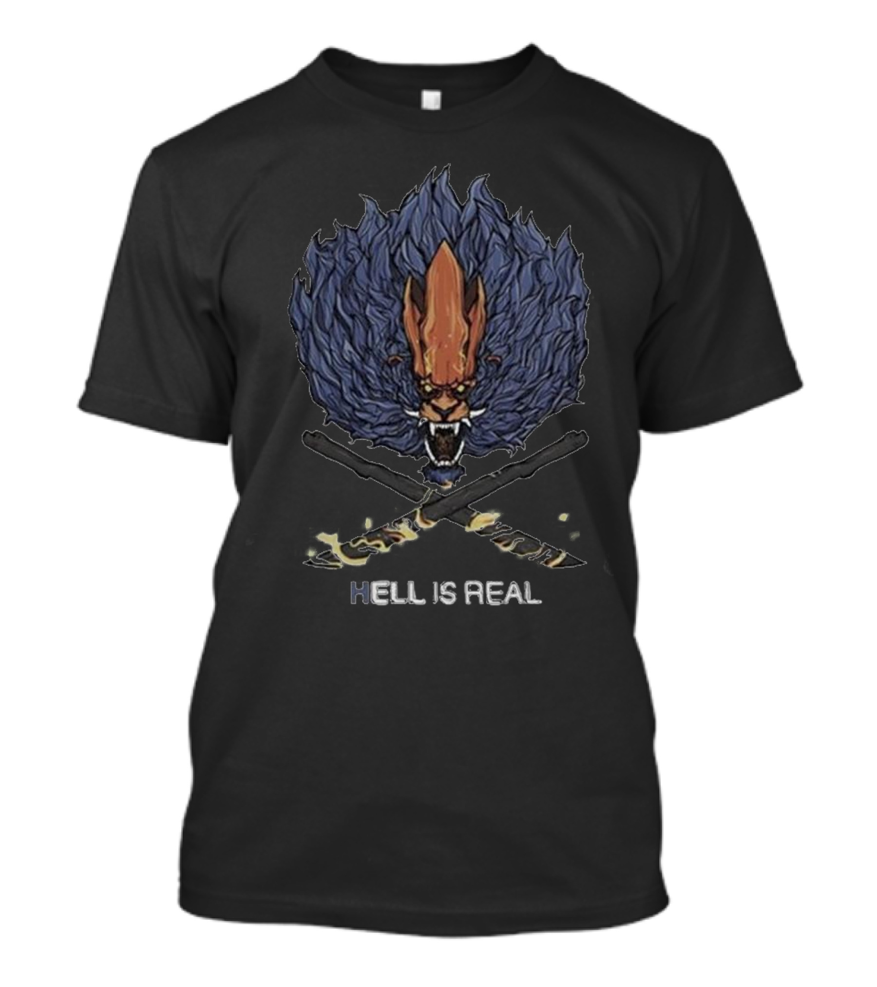 HELL IS REAL Demon Wild Fiery Beast T-Shirt