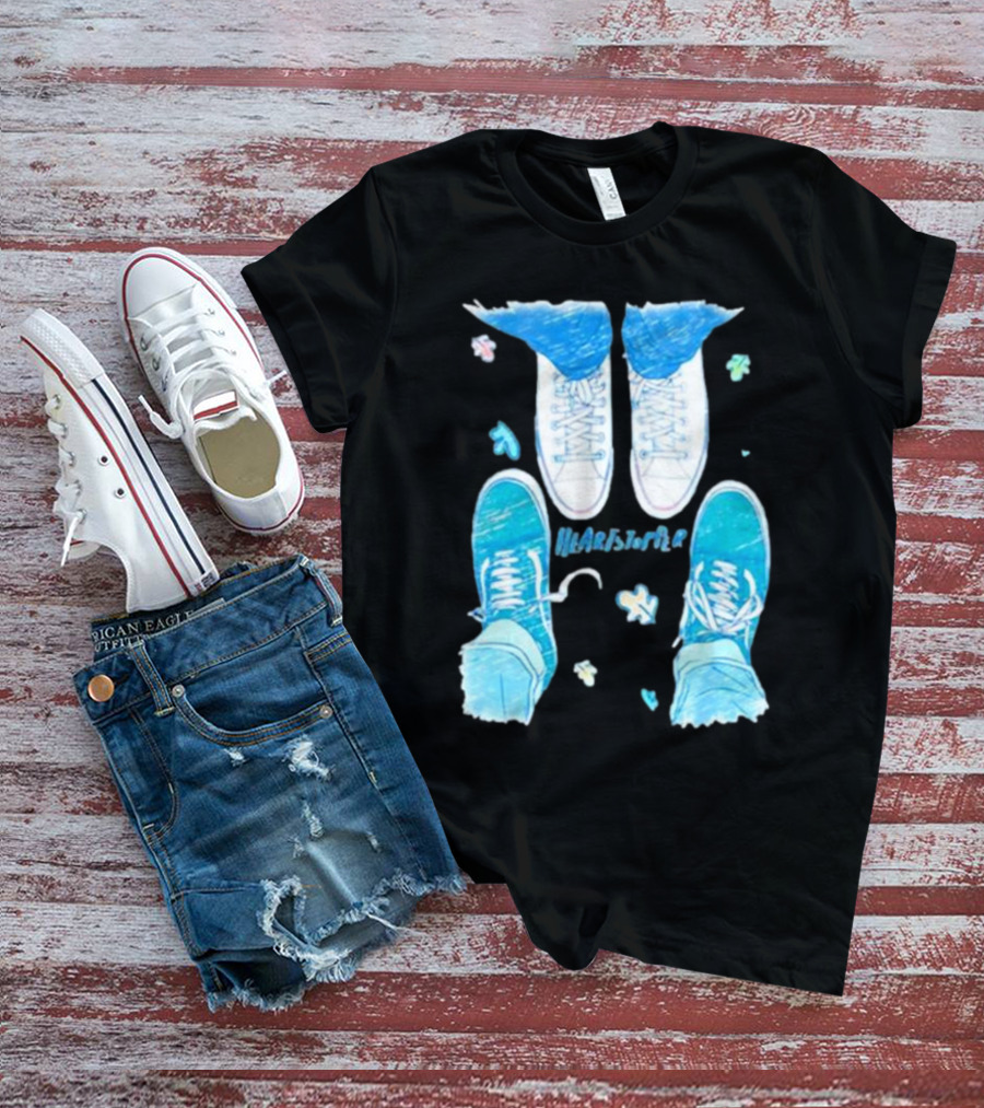 Heartstopper Nick And Charlie Shoes Pastel Sketch T-Shirt