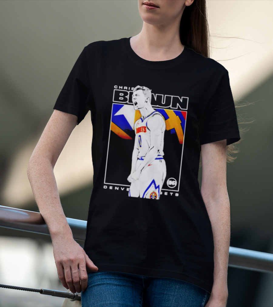 Christian Braun Denver Nuggets Basketball Player With Logo And Dynamic T-Shirt