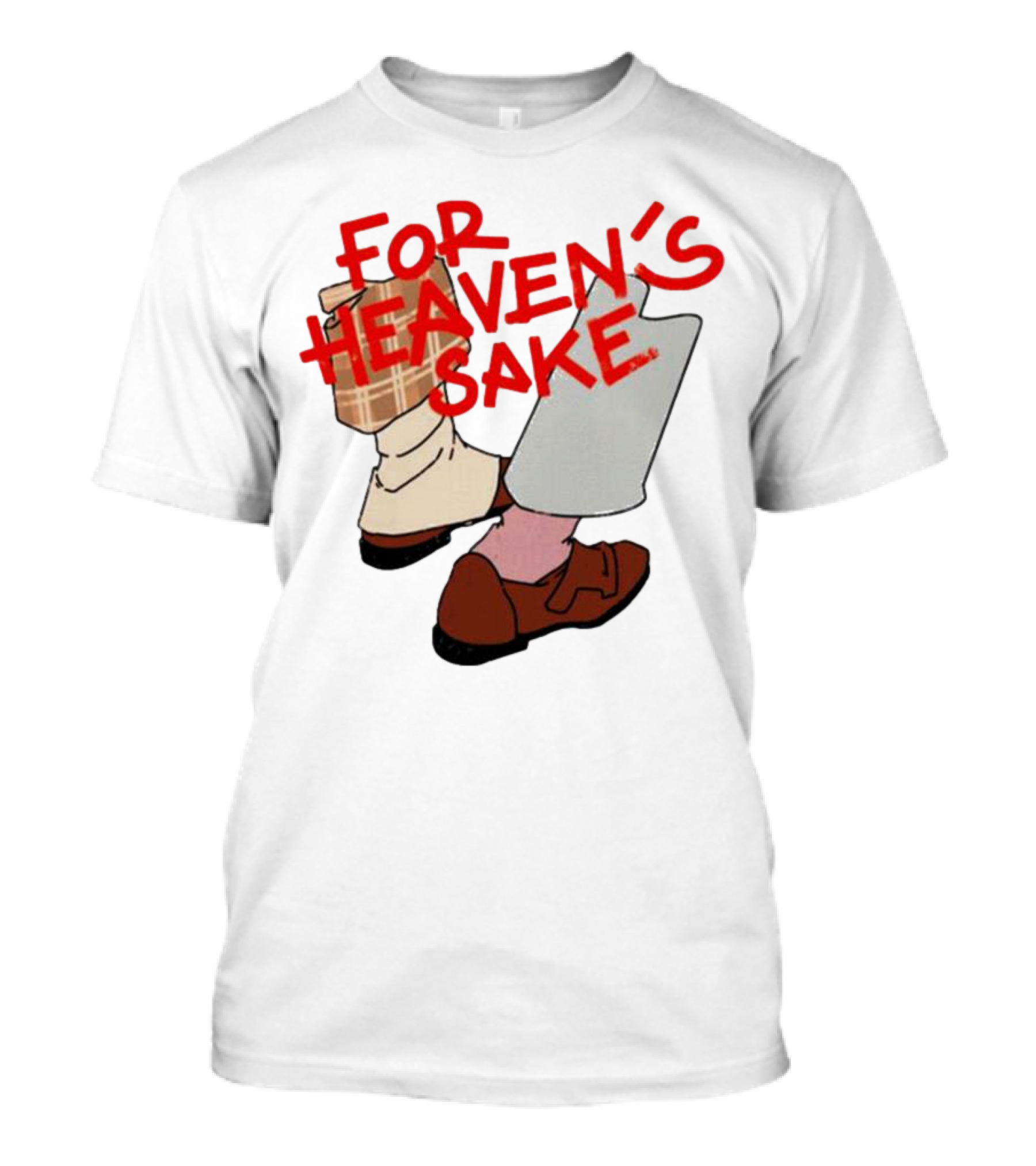 For Heaven's Sake Good Omens Walking Shoes T-Shirt