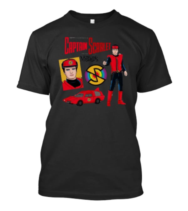 Gerry Anderson's Captain Scarlet And The Mysterons Iconic Character And Vehicle Montage T-Shirt