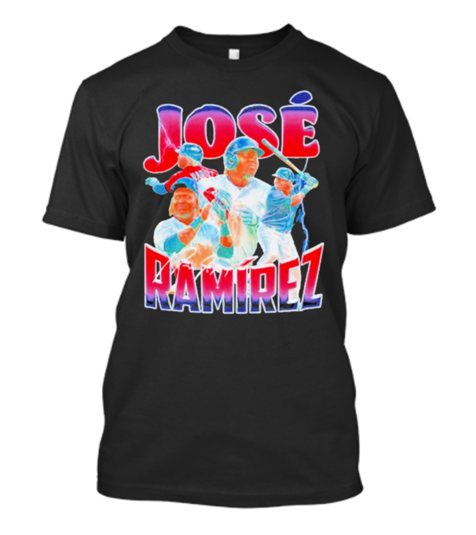 José Ramírez Signature Series Baseball Action Collage T-Shirt