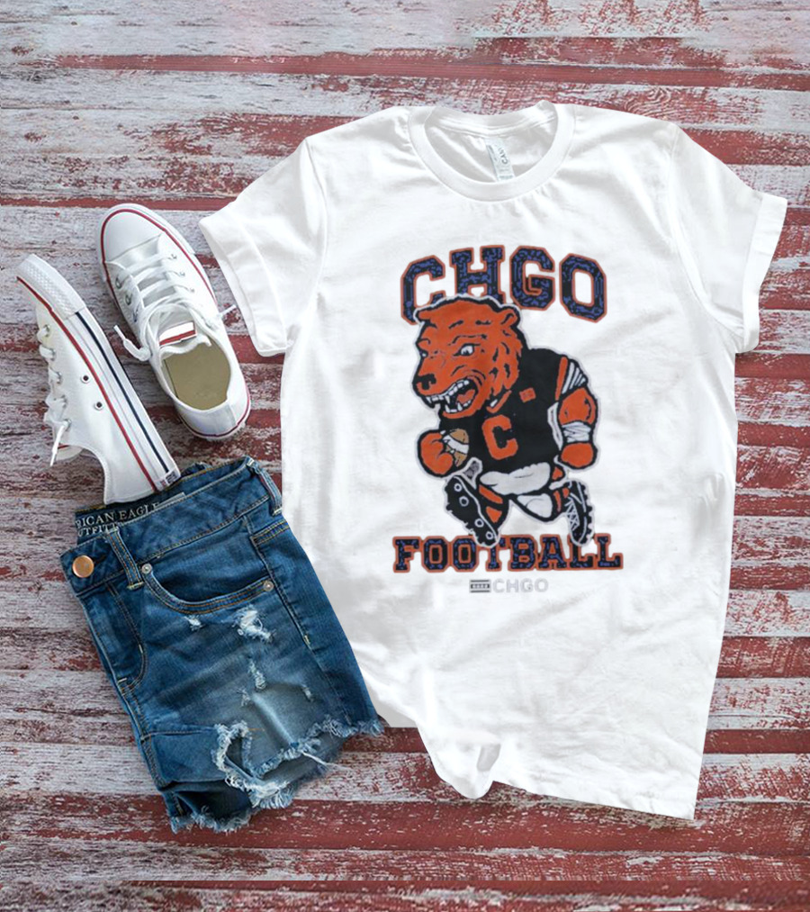 CHGO Football Bear Mascot Chicago Football T-Shirt