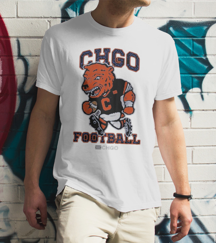 CHGO Football Bear Mascot Chicago Football T-Shirt