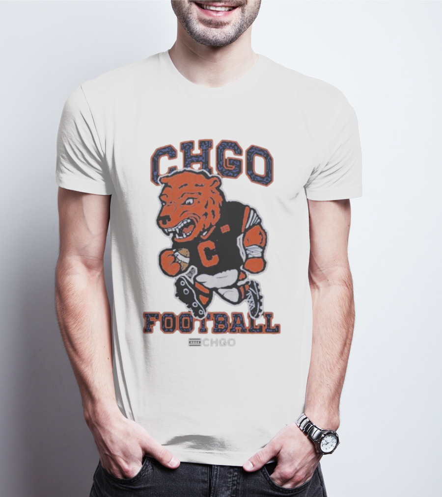 CHGO Football Bear Mascot Chicago Football T-Shirt