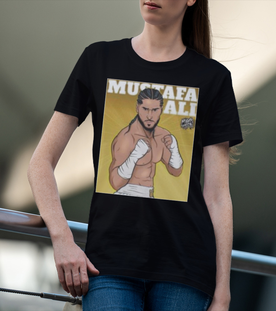 Mustafa Ali Boxer Migs Media T-Shirt