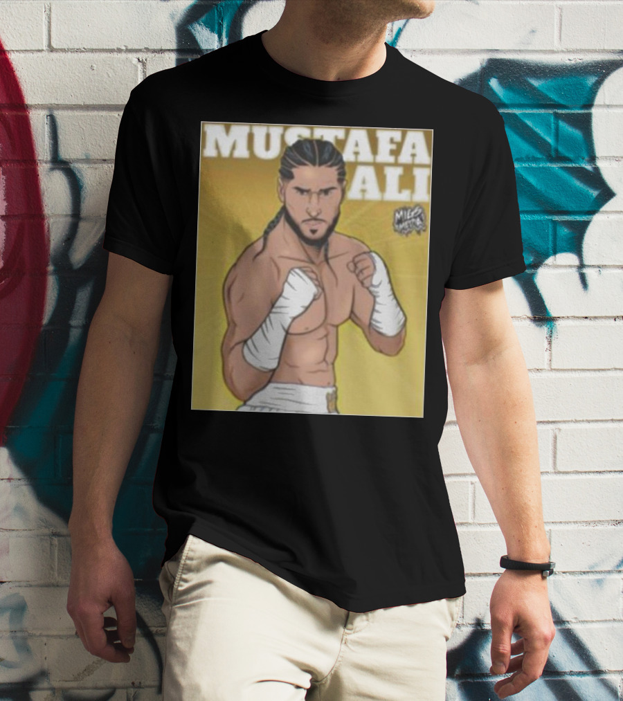 Mustafa Ali Boxer Migs Media T-Shirt