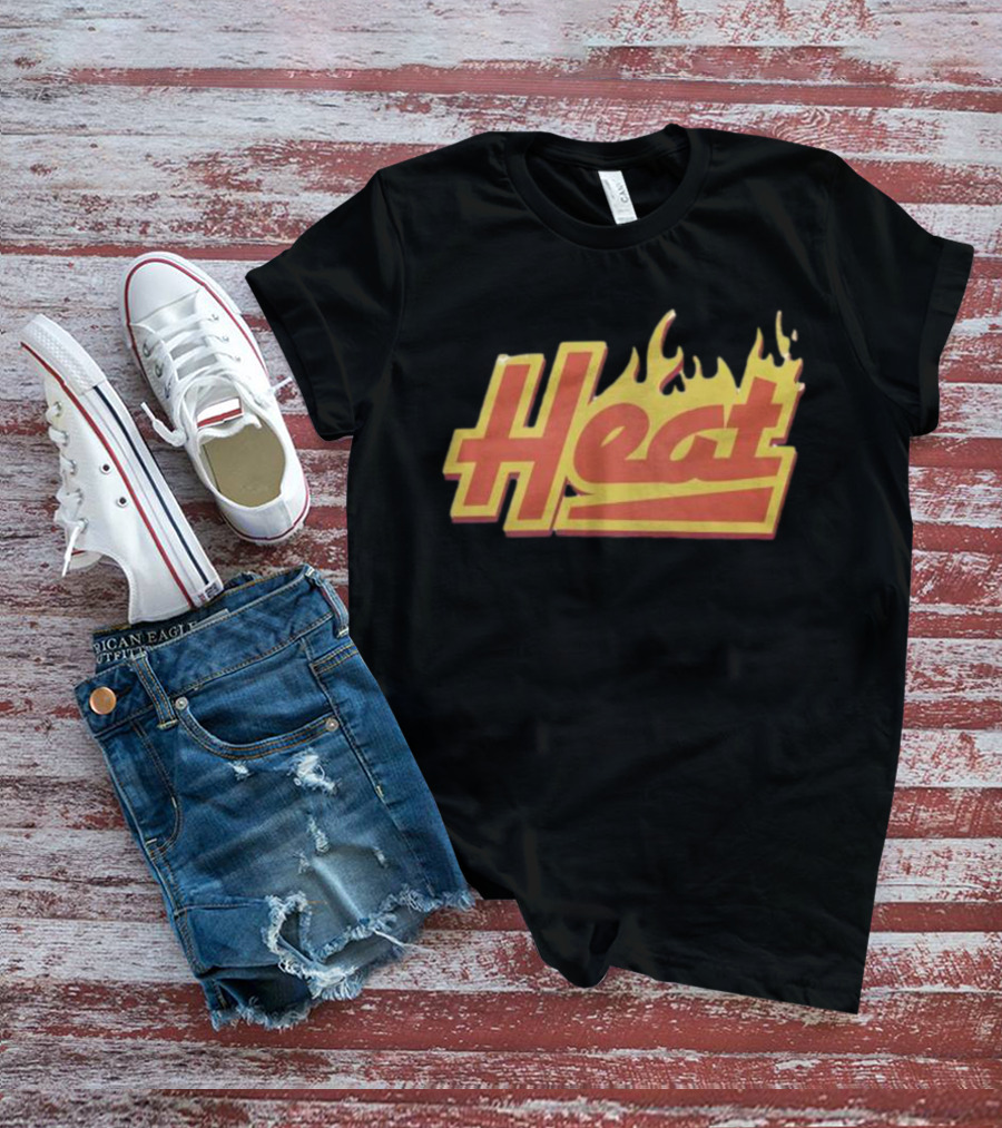 Court Culture Heat Flames Basketball Enthusiast T-Shirt