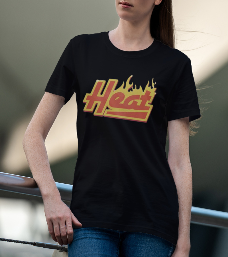 Court Culture Heat Flames Basketball Enthusiast T-Shirt