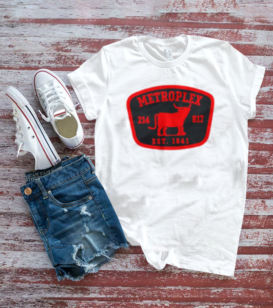 Metroplex 214 817 Est 1841 Longhorn Patch T-Shirt